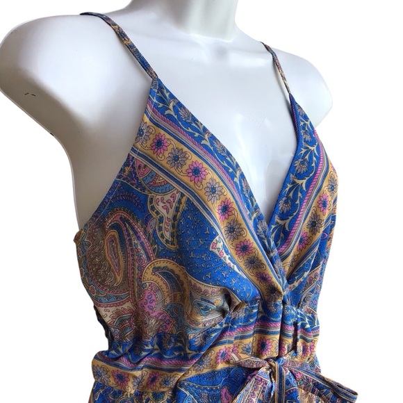 Zury Boho Floral Paisley Ruffle Hem Sundress - Picture 5 of 9